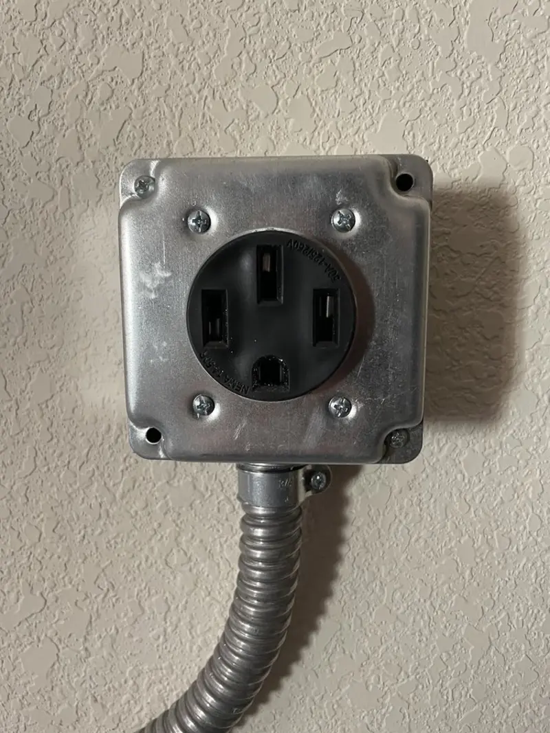 NEMA 14-50 outlet installed for Electrical Panel Upgrade in Rockwell